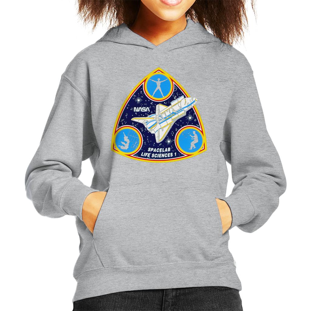 NASA Spacelab Life Sciences 1 Mission Badge Kids Hooded Sweatshirt-ALL + EVERY