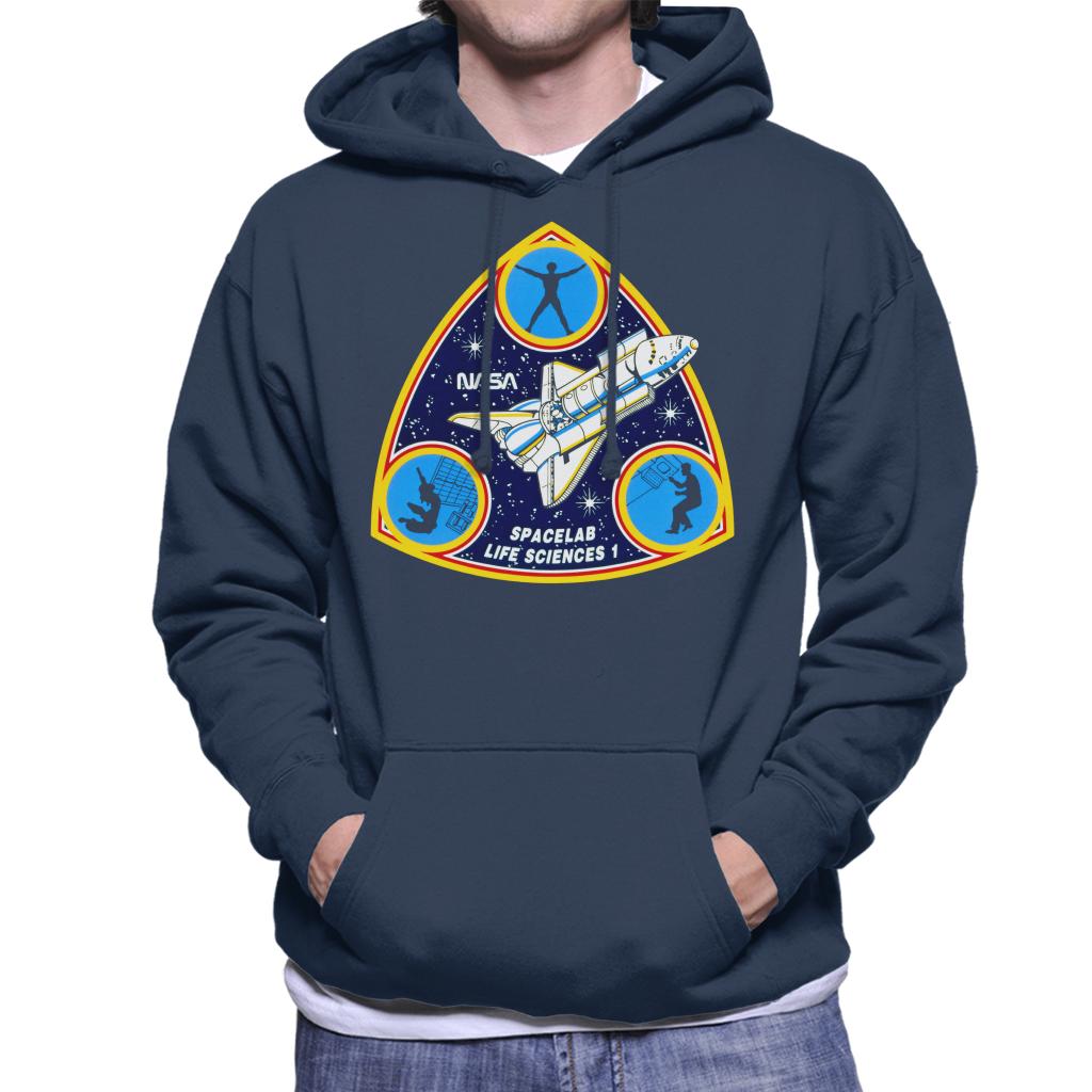 NASA Spacelab Life Sciences 1 Mission Badge Men's Hooded Sweatshirt-ALL + EVERY