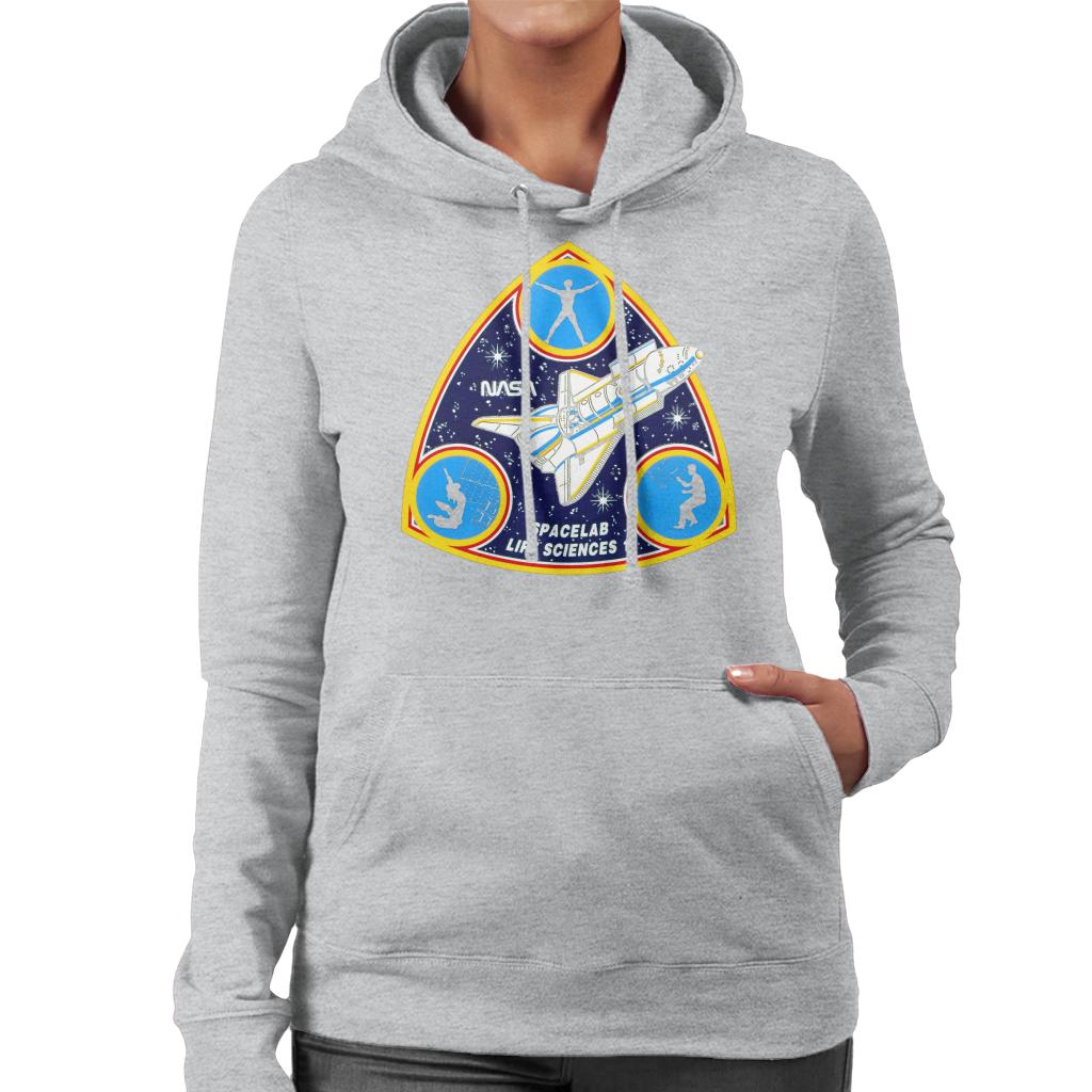 NASA Spacelab Life Sciences 1 Mission Badge Women's Hooded Sweatshirt-ALL + EVERY