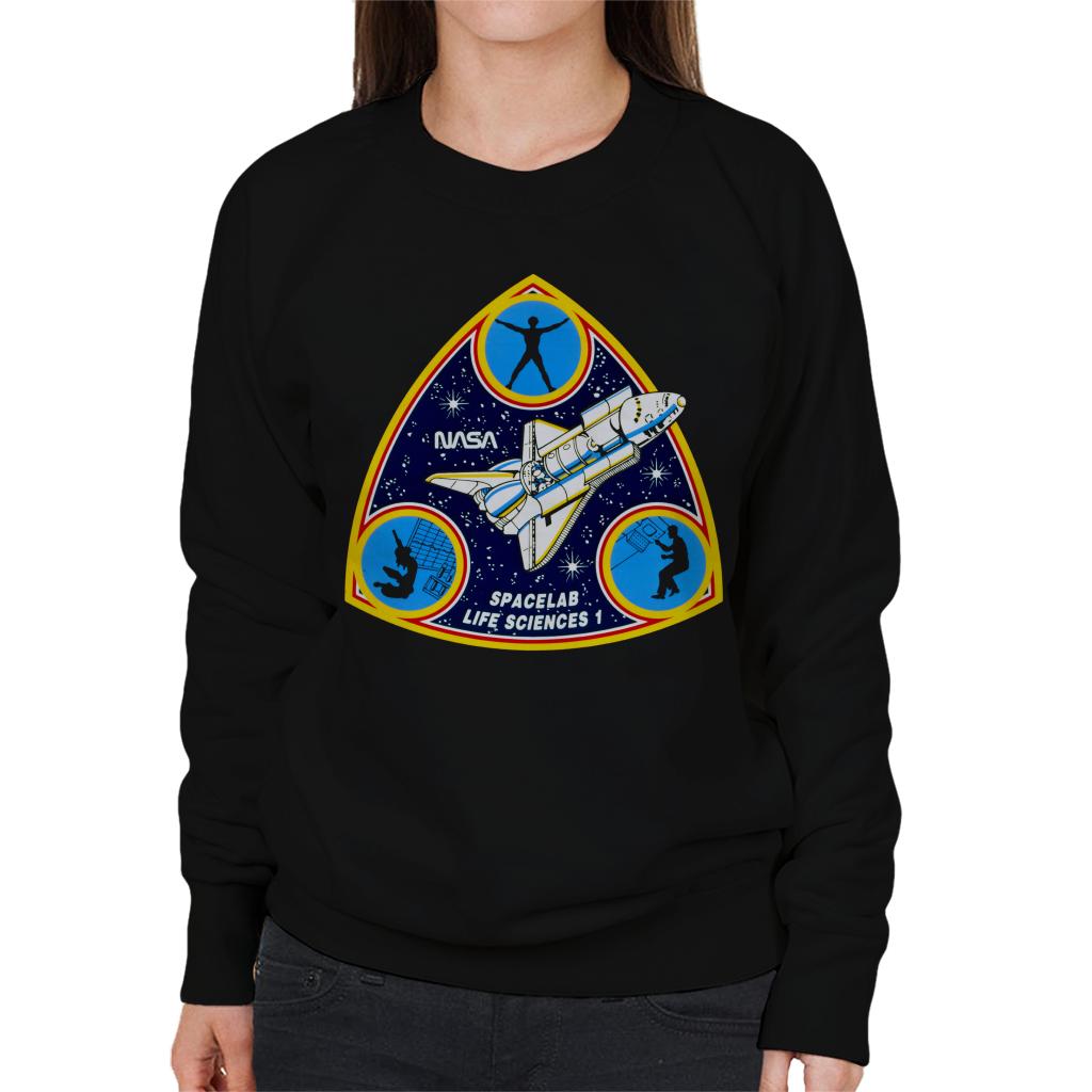 NASA Spacelab Life Sciences 1 Mission Badge Women's Sweatshirt-ALL + EVERY