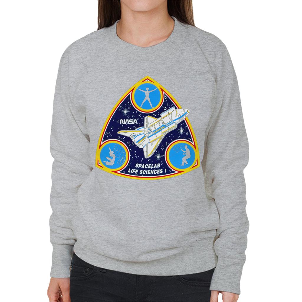 NASA Spacelab Life Sciences 1 Mission Badge Women's Sweatshirt-ALL + EVERY