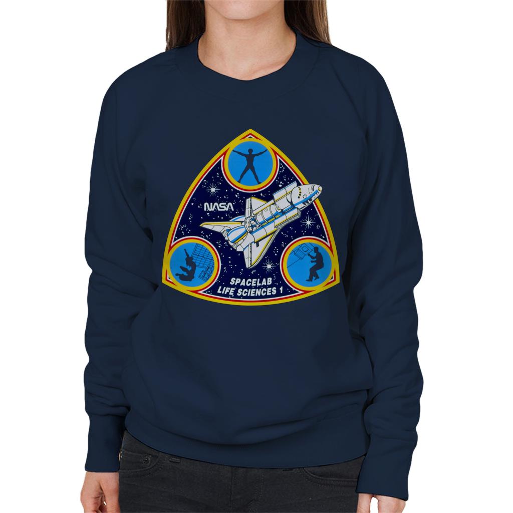 NASA Spacelab Life Sciences 1 Mission Badge Women's Sweatshirt-ALL + EVERY