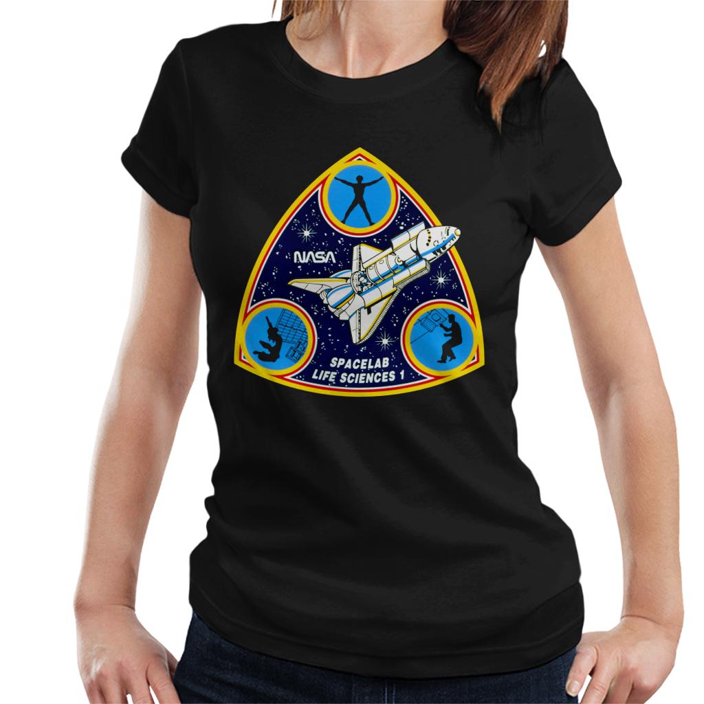 NASA Spacelab Life Sciences 1 Mission Badge Women's T-Shirt-ALL + EVERY