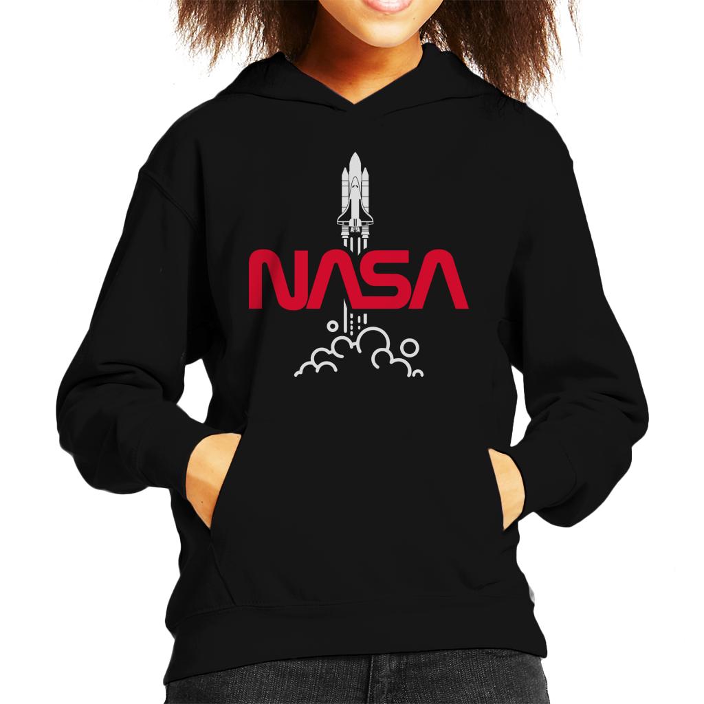 NASA Shuttle Launch Logo Kid's Hooded Sweatshirt-ALL + EVERY