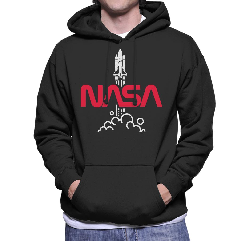 NASA Shuttle Launch Logo Men's Hooded Sweatshirt-ALL + EVERY