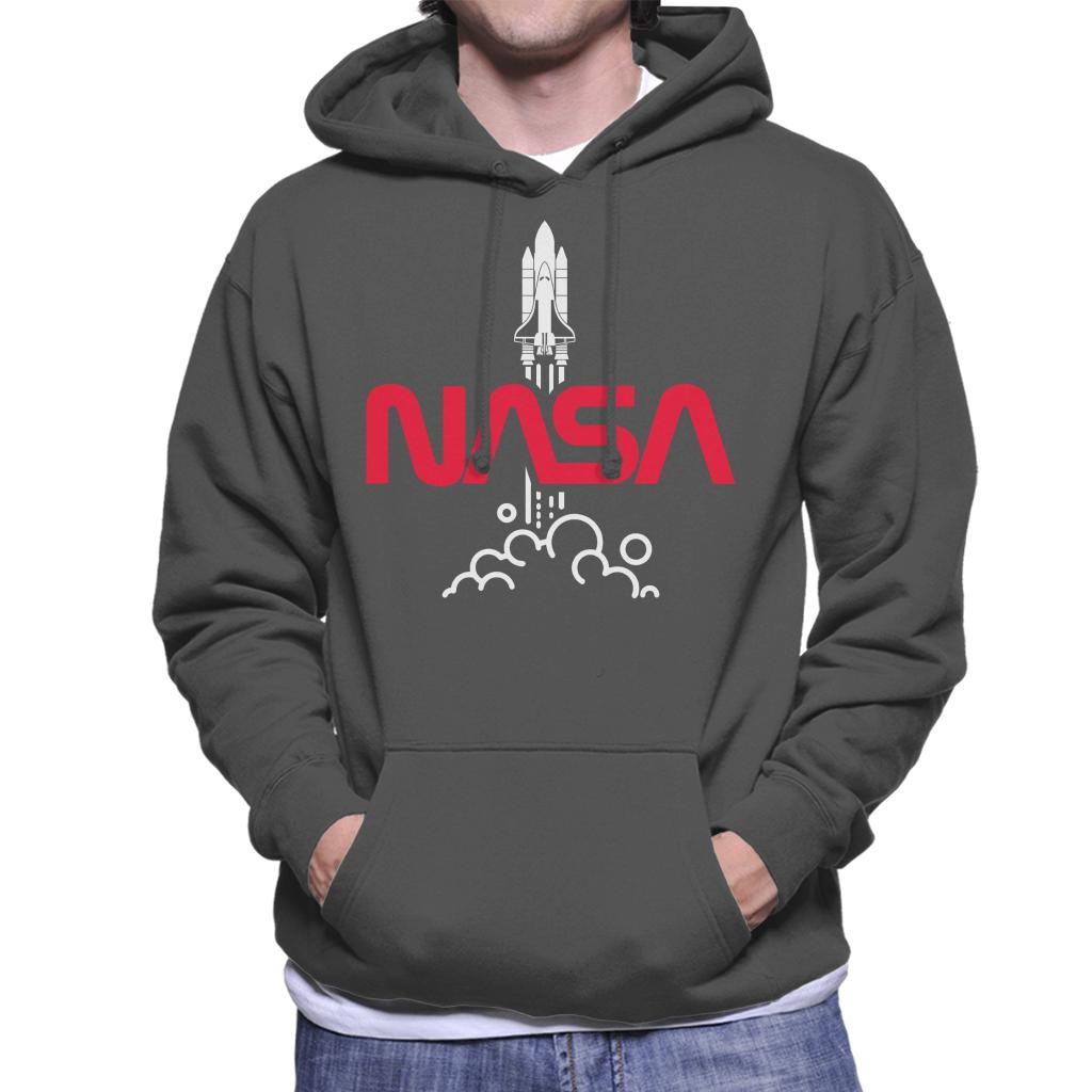 NASA Shuttle Launch Logo Men's Hooded Sweatshirt-ALL + EVERY