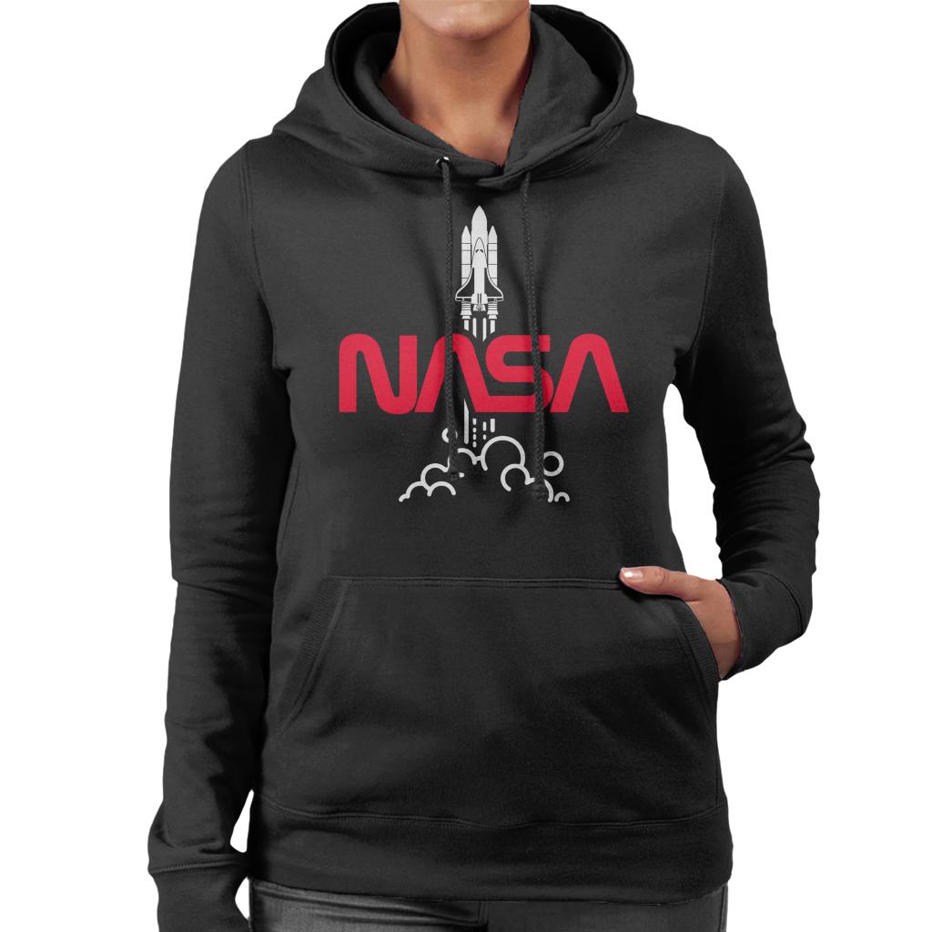 NASA Shuttle Launch Logo Women's Hooded Sweatshirt-ALL + EVERY