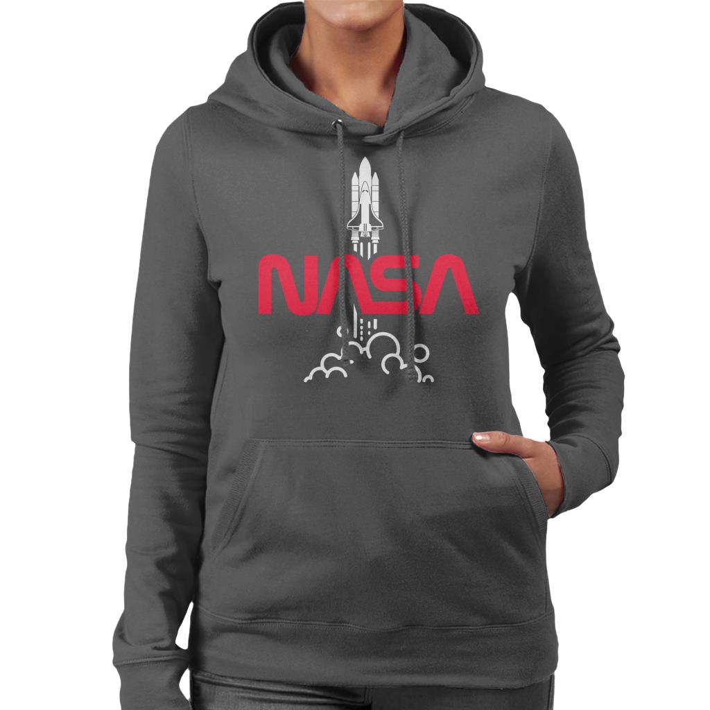 NASA Shuttle Launch Logo Women's Hooded Sweatshirt-ALL + EVERY