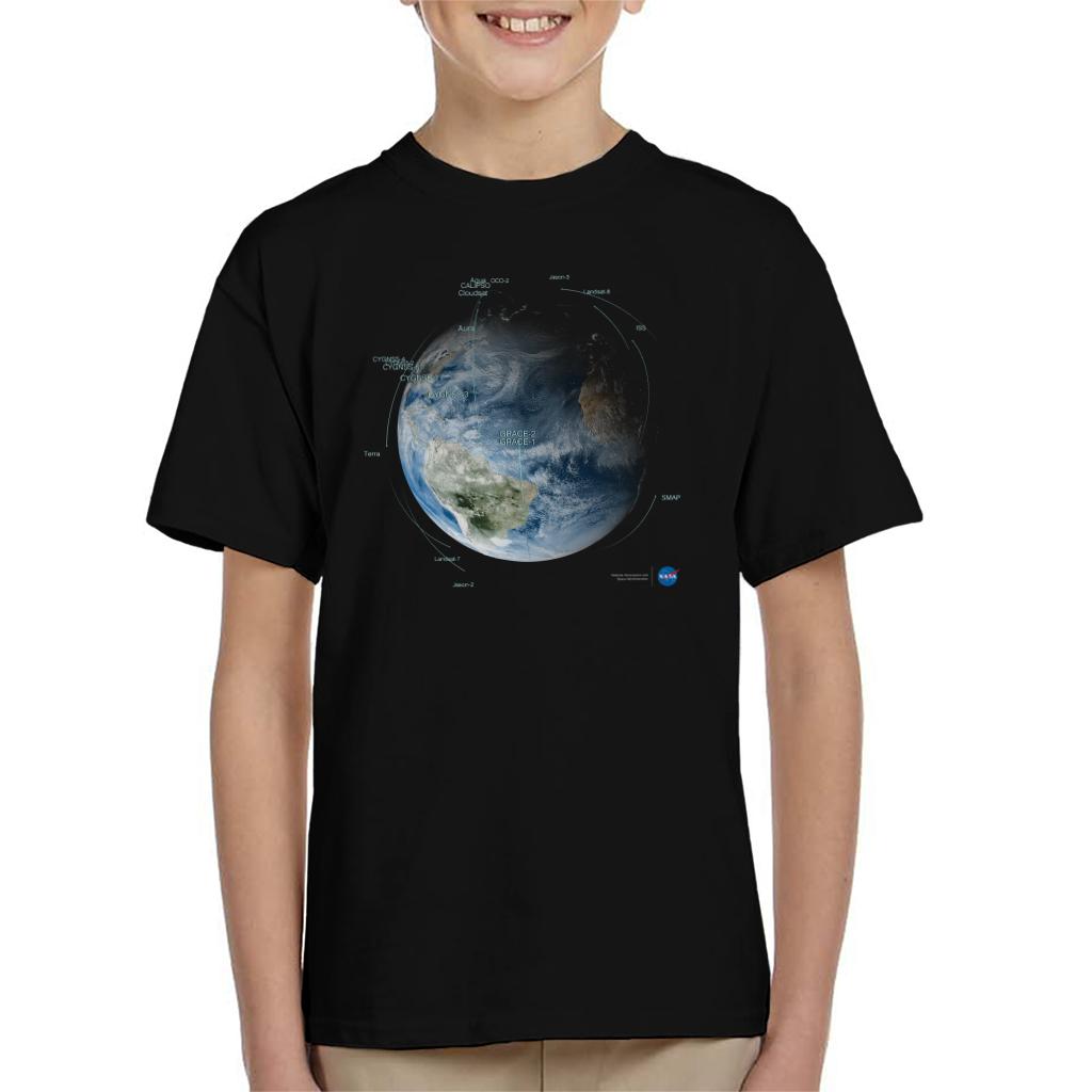 NASA Satellite Orbit Paths Kid's T-Shirt-ALL + EVERY