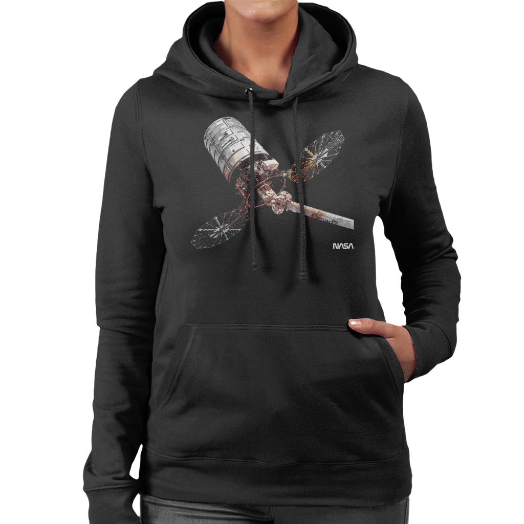 NASA Cygnus Enhanced Cargo Spacecraft Women's Hooded Sweatshirt-ALL + EVERY