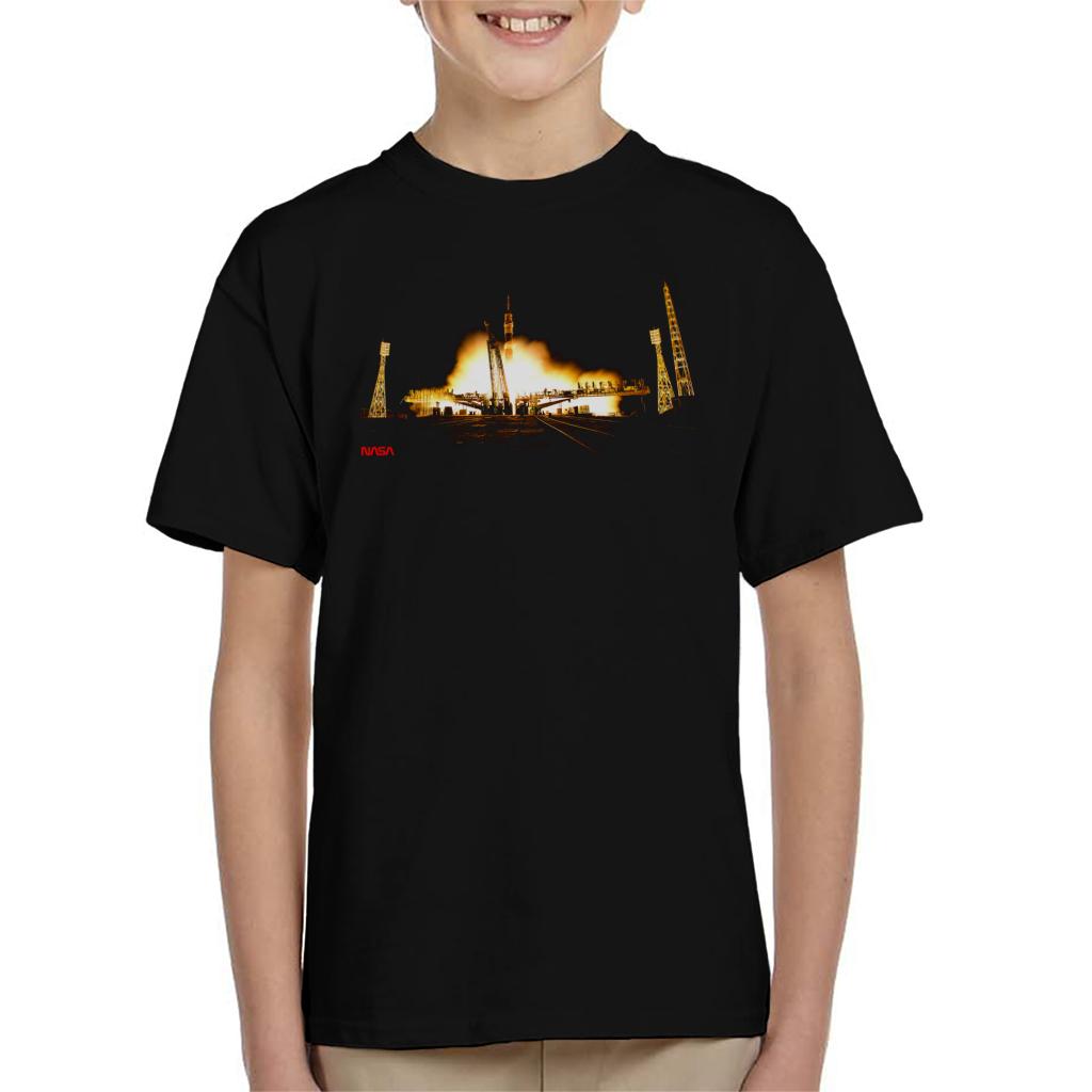 NASA Soyuz Rocket Launch Shot Kid's T-Shirt-ALL + EVERY