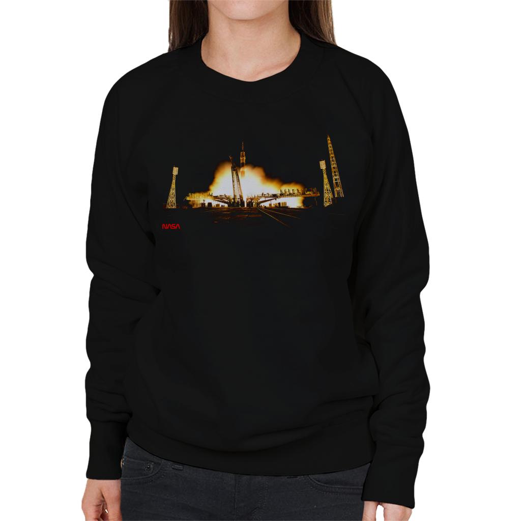 NASA Soyuz Rocket Launch Shot Women's Sweatshirt-ALL + EVERY