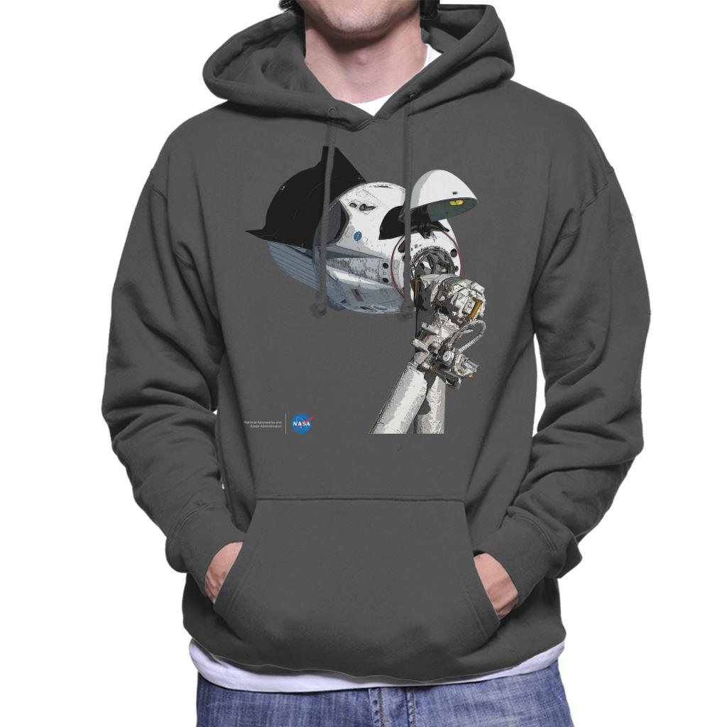 NASA SpaceX Dragon Capsule At The ISS Men's Hooded Sweatshirt-ALL + EVERY