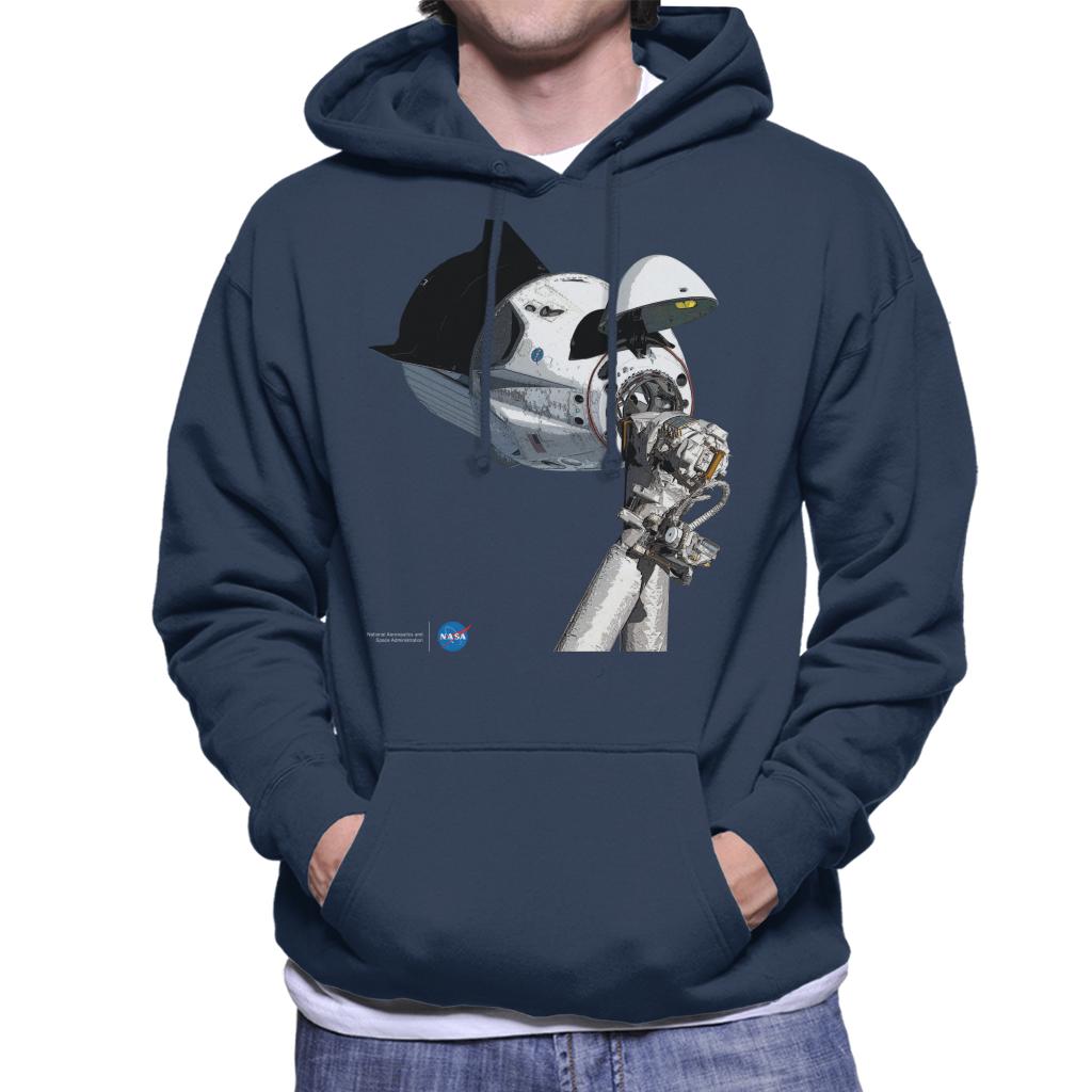 NASA SpaceX Dragon Capsule At The ISS Men's Hooded Sweatshirt-ALL + EVERY