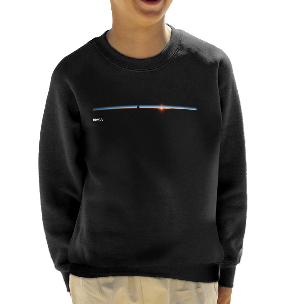 NASA Satellite Horizon Shot Kid's Sweatshirt-ALL + EVERY