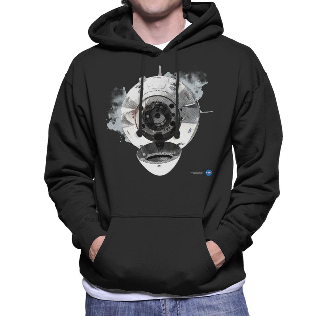 NASA SpaceX Dragon Capsule Docking Men's Hooded Sweatshirt-ALL + EVERY