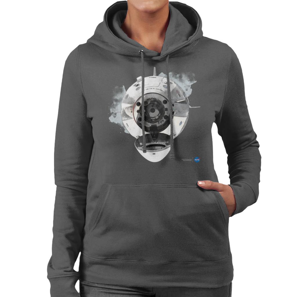 NASA SpaceX Dragon Capsule Docking Women's Hooded Sweatshirt-ALL + EVERY