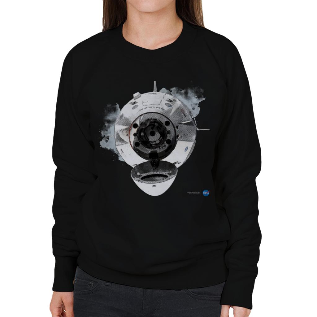 NASA SpaceX Dragon Capsule Docking Women's Sweatshirt-ALL + EVERY