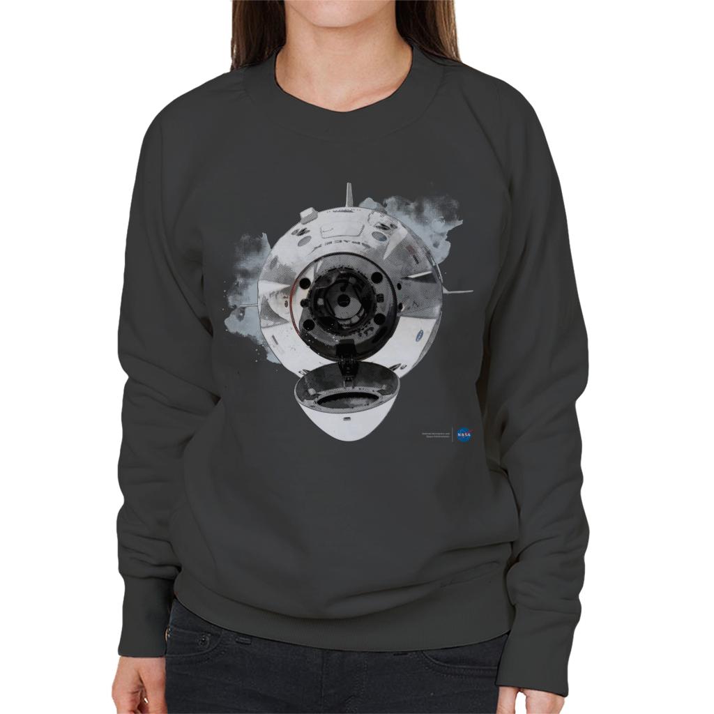 NASA SpaceX Dragon Capsule Docking Women's Sweatshirt-ALL + EVERY