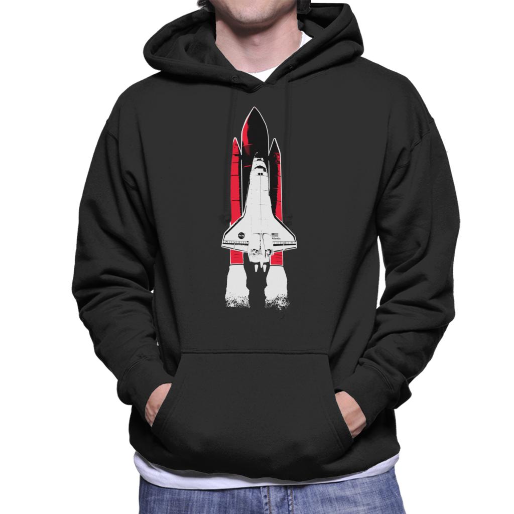 NASA Atlantis Shuttle Launch Men's Hooded Sweatshirt-ALL + EVERY