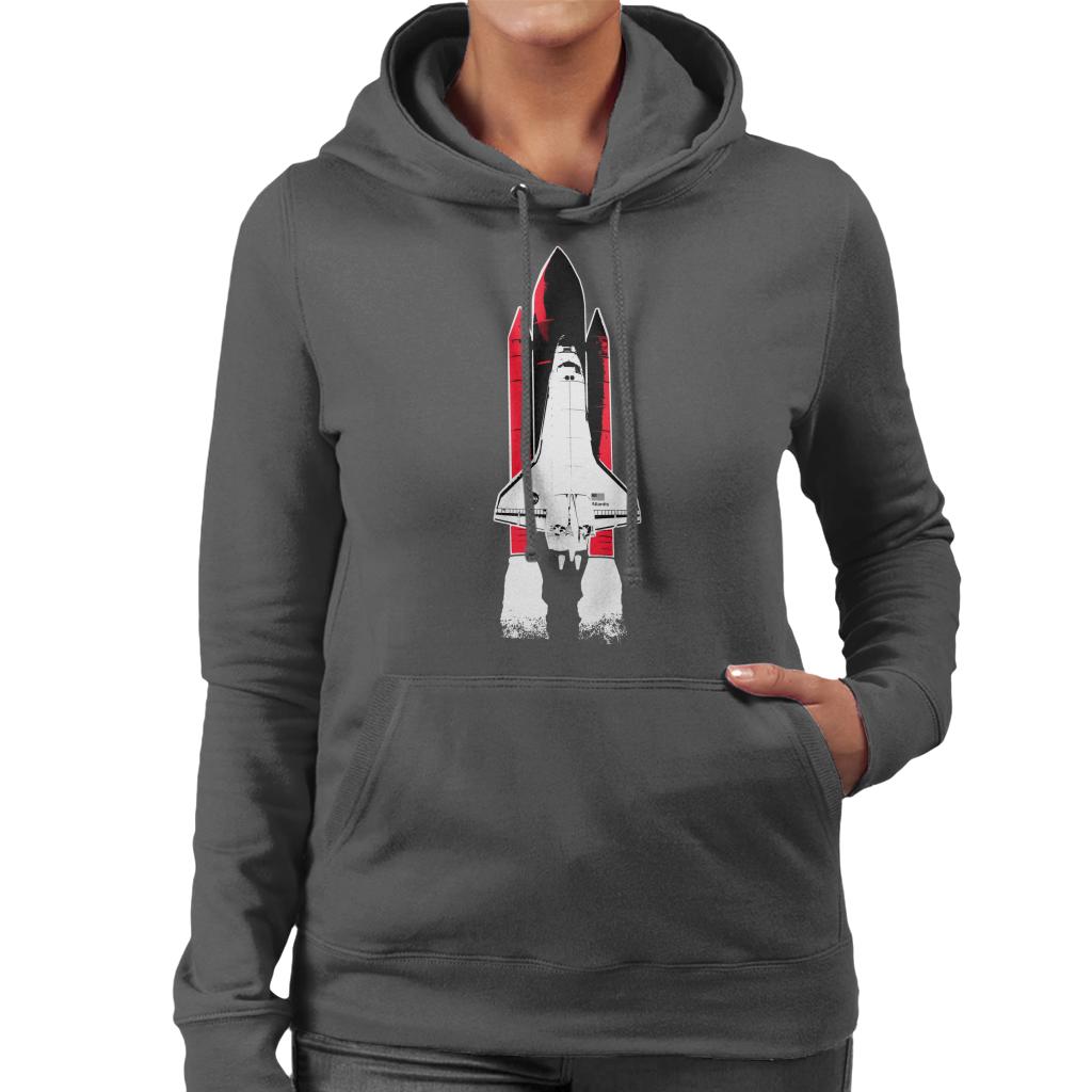 NASA Atlantis Shuttle Launch Women's Hooded Sweatshirt-ALL + EVERY