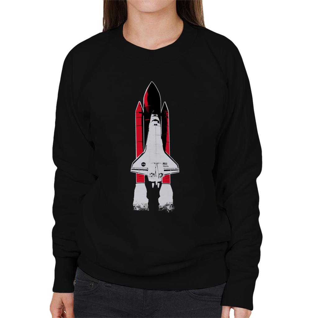 NASA Atlantis Shuttle Launch Women's Sweatshirt-ALL + EVERY