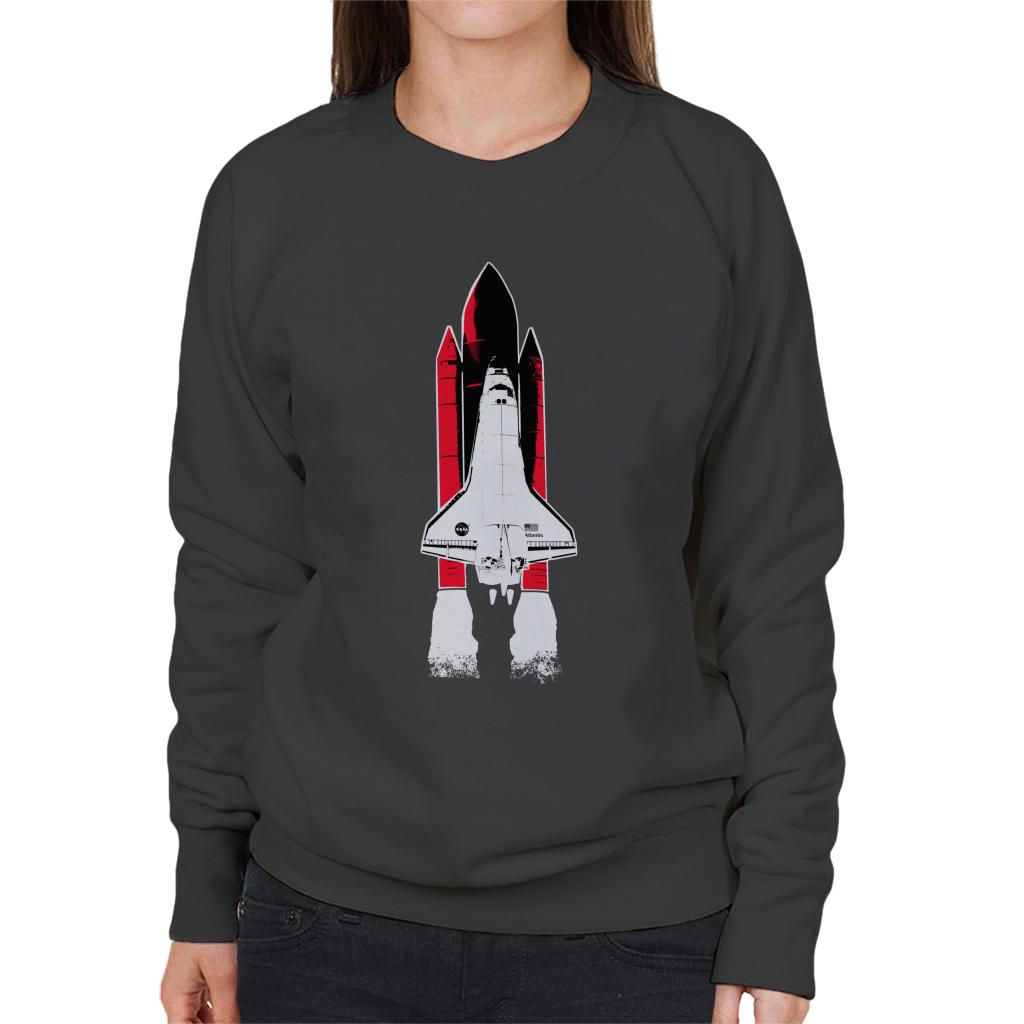 NASA Atlantis Shuttle Launch Women's Sweatshirt-ALL + EVERY