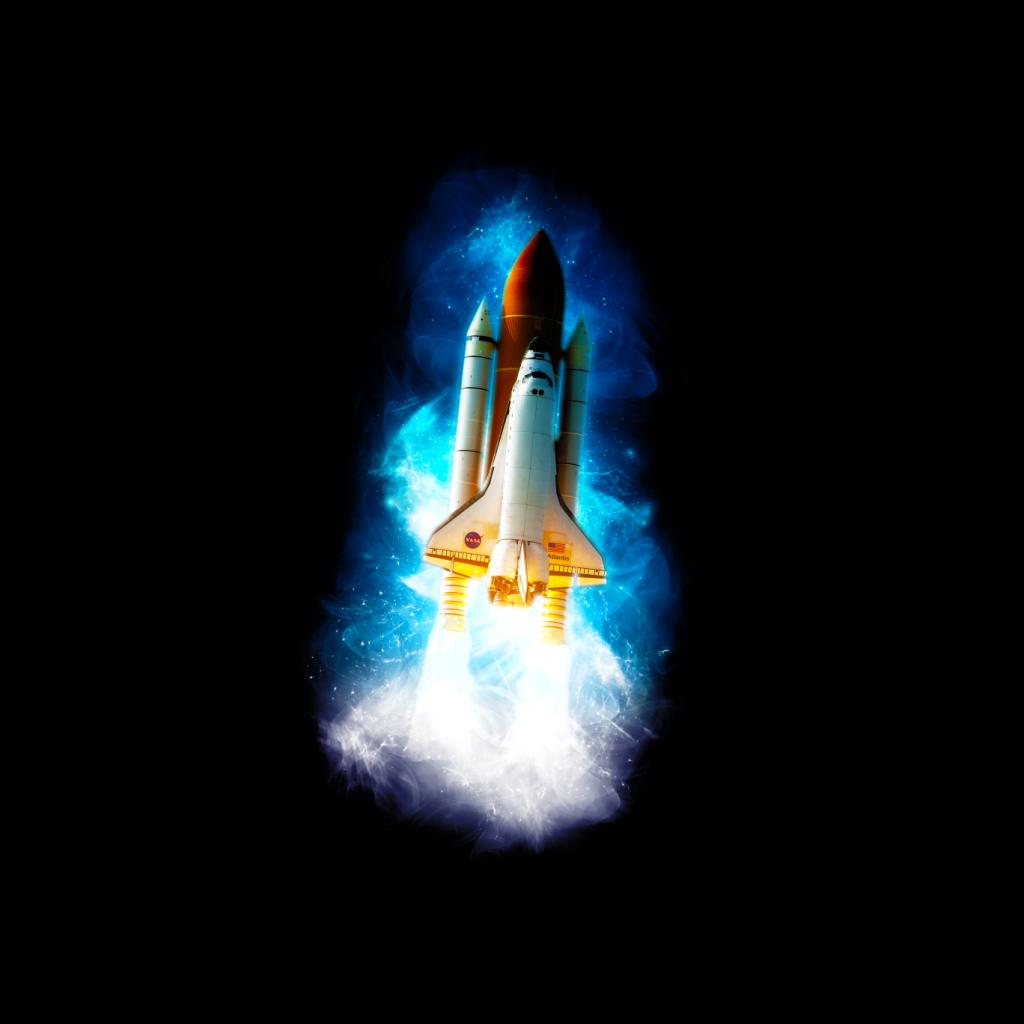 NASA Atlantis Launch Stellar Effect Kid's Sweatshirt-ALL + EVERY