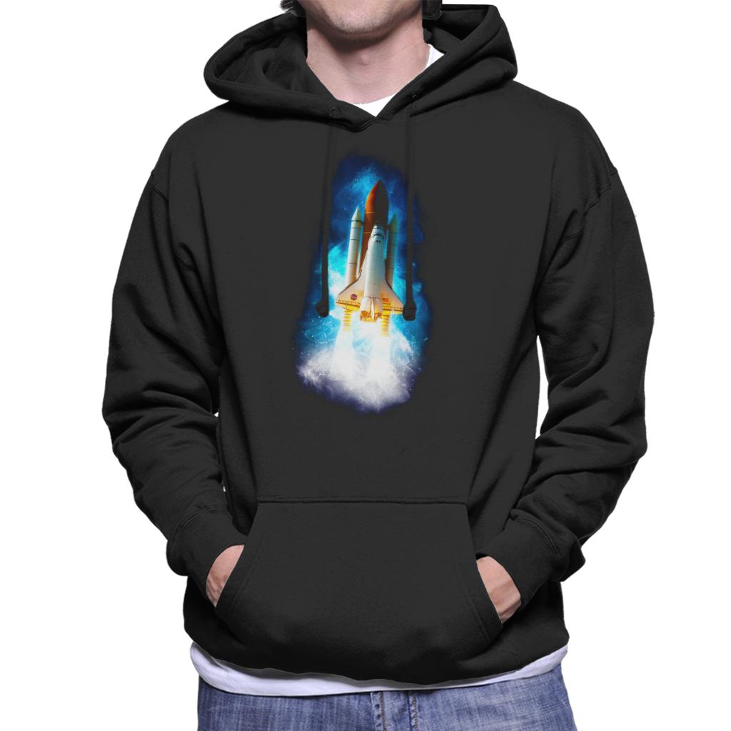 NASA Atlantis Launch Stellar Effect Men's Hooded Sweatshirt-ALL + EVERY