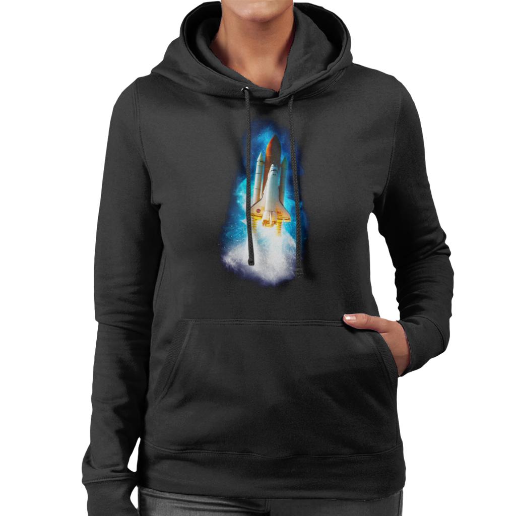 NASA Atlantis Launch Stellar Effect Women's Hooded Sweatshirt-ALL + EVERY