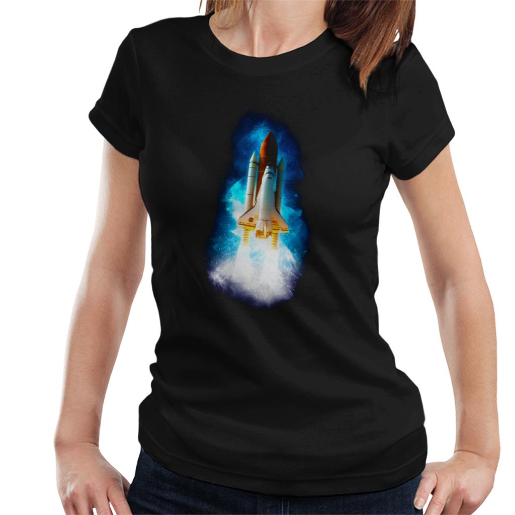 NASA Atlantis Launch Stellar Effect Women's T-Shirt-ALL + EVERY