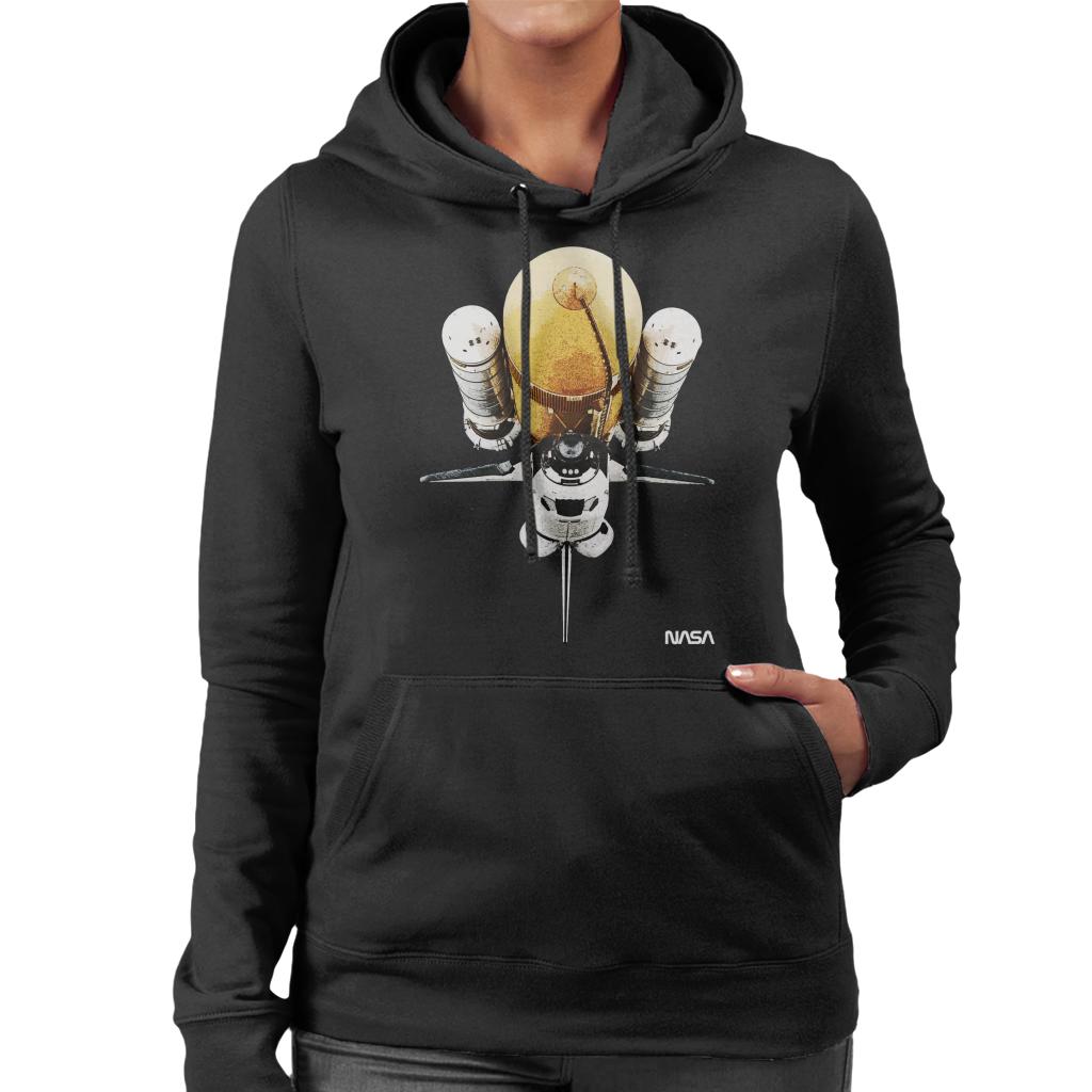 NASA Atlantis Shuttle Vintage Women's Hooded Sweatshirt-ALL + EVERY