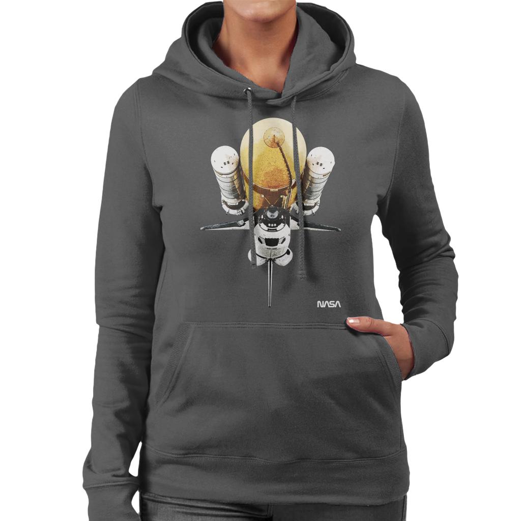 NASA Atlantis Shuttle Vintage Women's Hooded Sweatshirt-ALL + EVERY