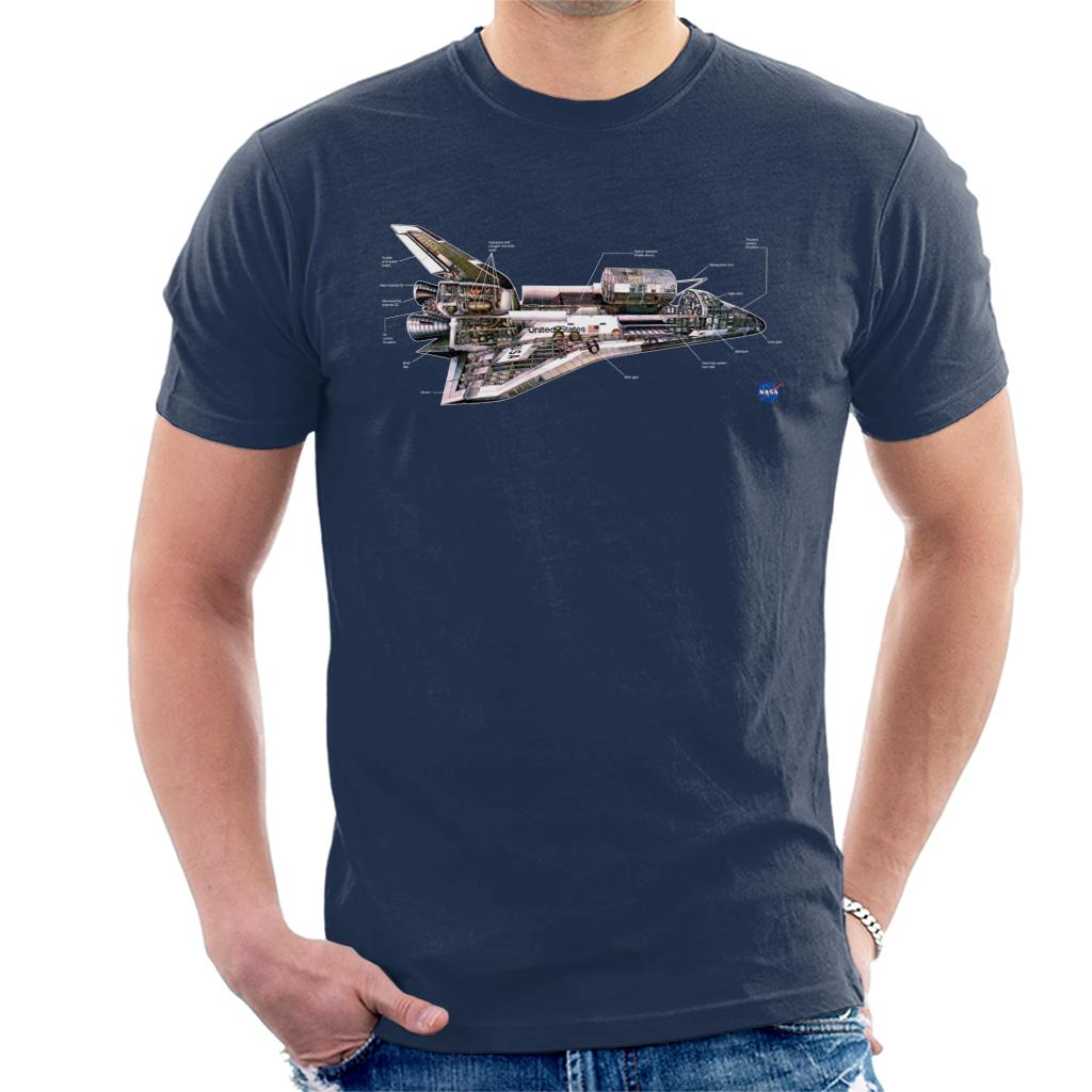 NASA Space Shuttle Schematic Diagram Men's T-Shirt-ALL + EVERY