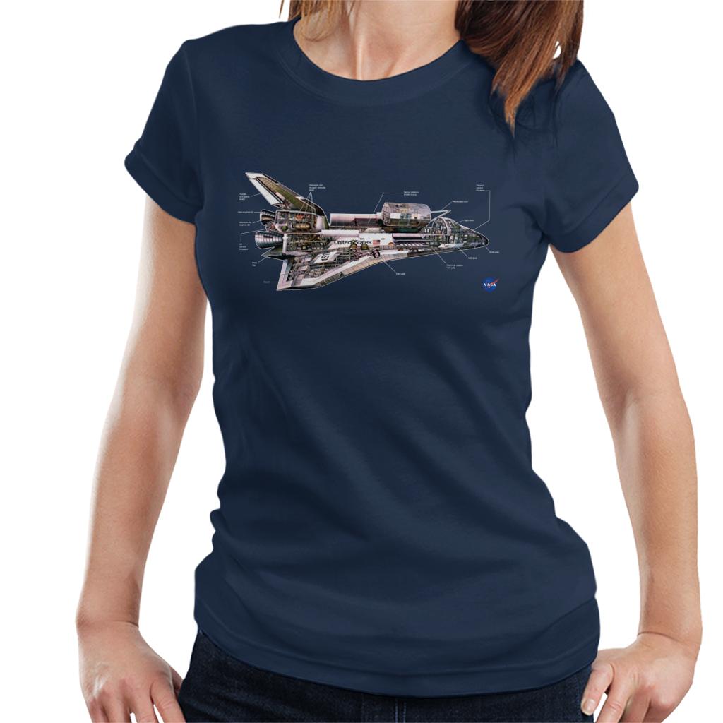 NASA Space Shuttle Schematic Diagram Women's T-Shirt-ALL + EVERY