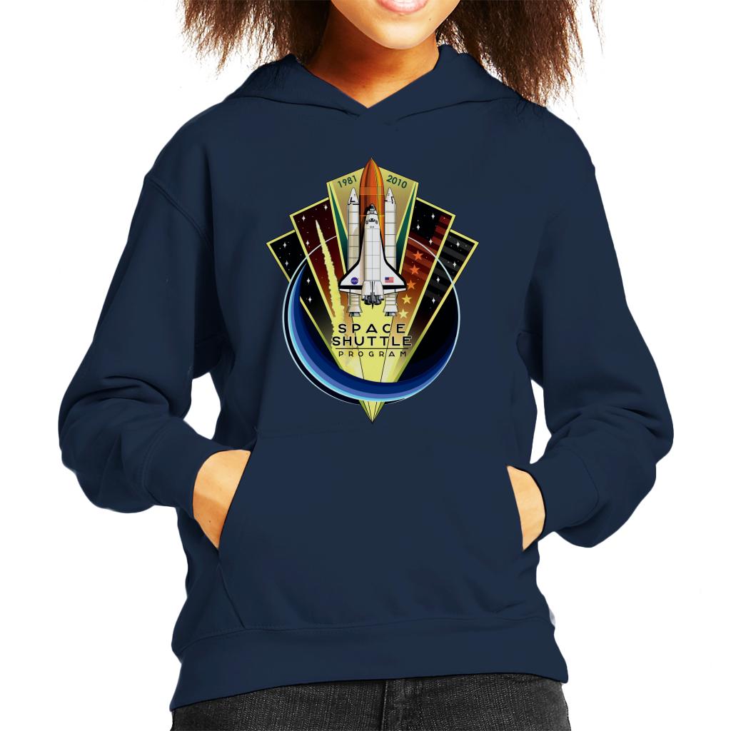 NASA Shuttle Program Commemorative Emblem Kid's Hooded Sweatshirt-ALL + EVERY