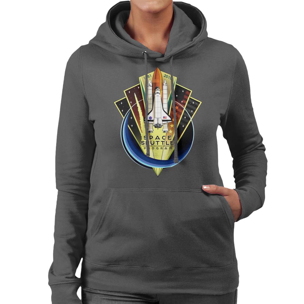 NASA Shuttle Program Commemorative Emblem Women's Hooded Sweatshirt-ALL + EVERY