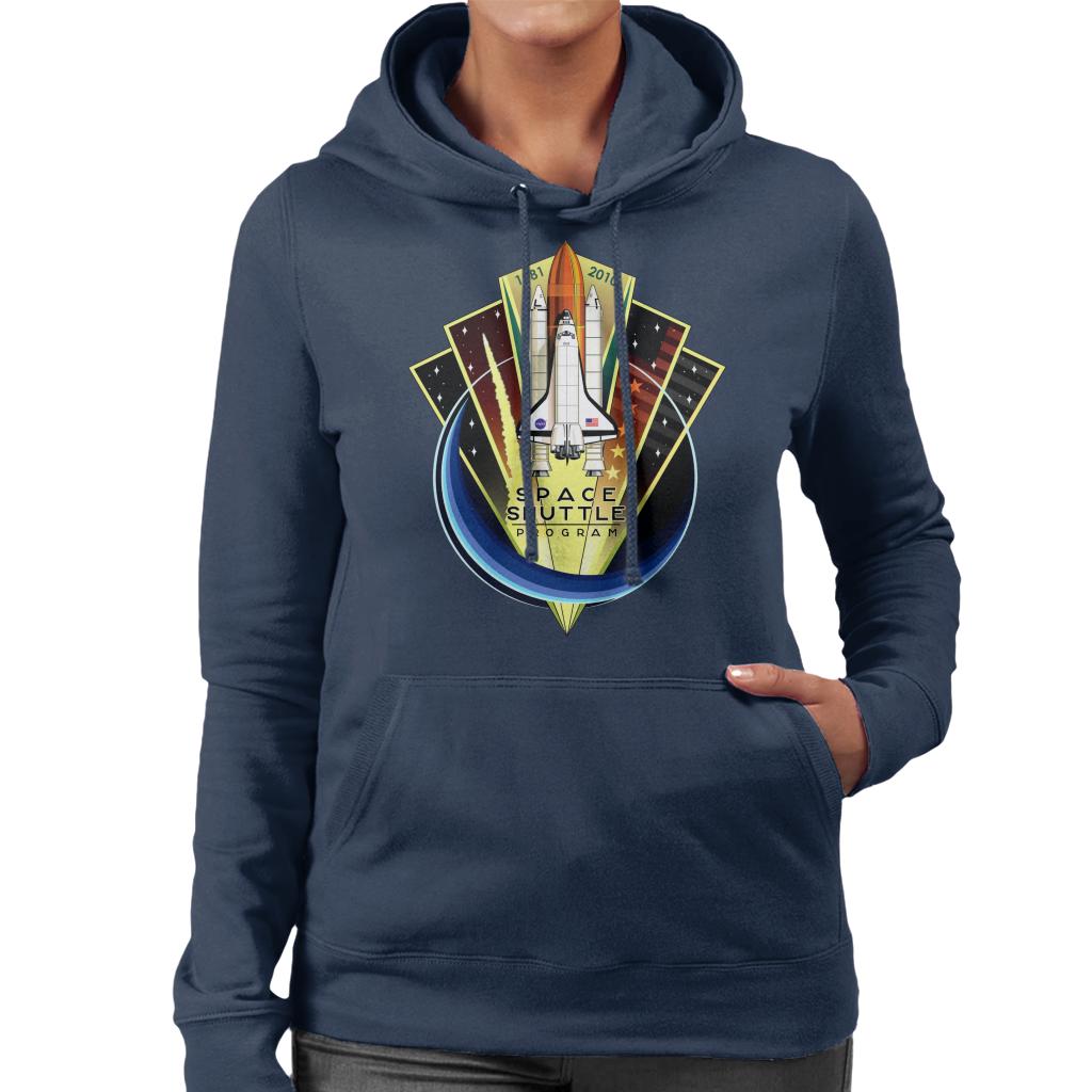 NASA Shuttle Program Commemorative Emblem Women's Hooded Sweatshirt-ALL + EVERY