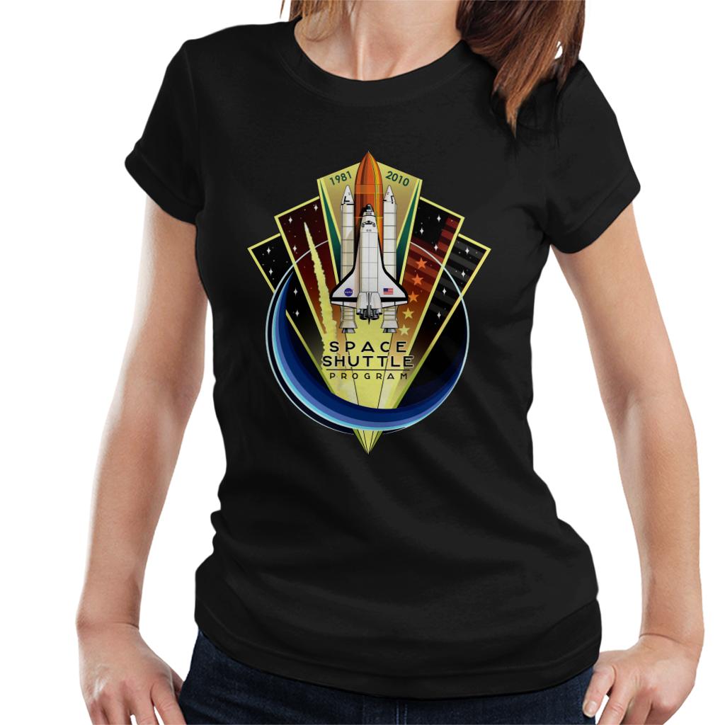 NASA Shuttle Program Commemorative Emblem Women's T-Shirt-ALL + EVERY