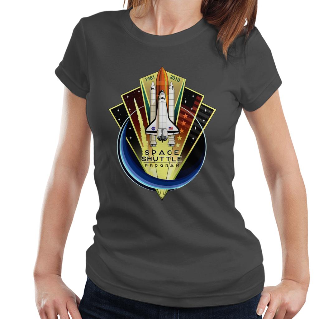 NASA Shuttle Program Commemorative Emblem Women's T-Shirt-ALL + EVERY