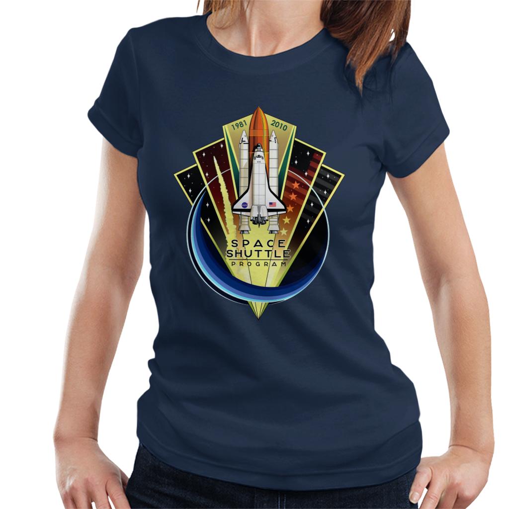 NASA Shuttle Program Commemorative Emblem Women's T-Shirt-ALL + EVERY