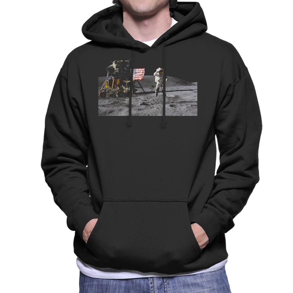 NASA John Young Moon Landing Salute Men's Hooded Sweatshirt-ALL + EVERY