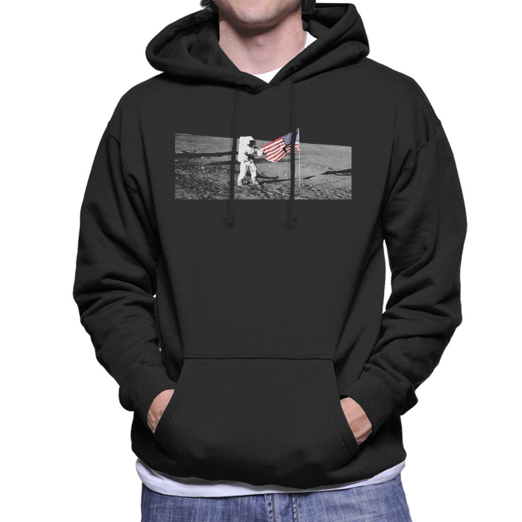 NASA Moon Landing Flag Men's Hooded Sweatshirt-ALL + EVERY