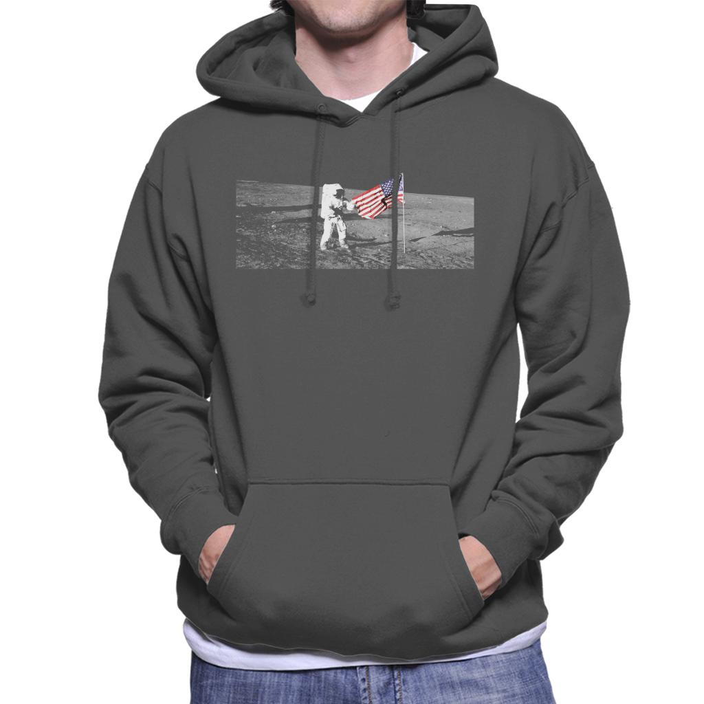 NASA Moon Landing Flag Men's Hooded Sweatshirt-ALL + EVERY