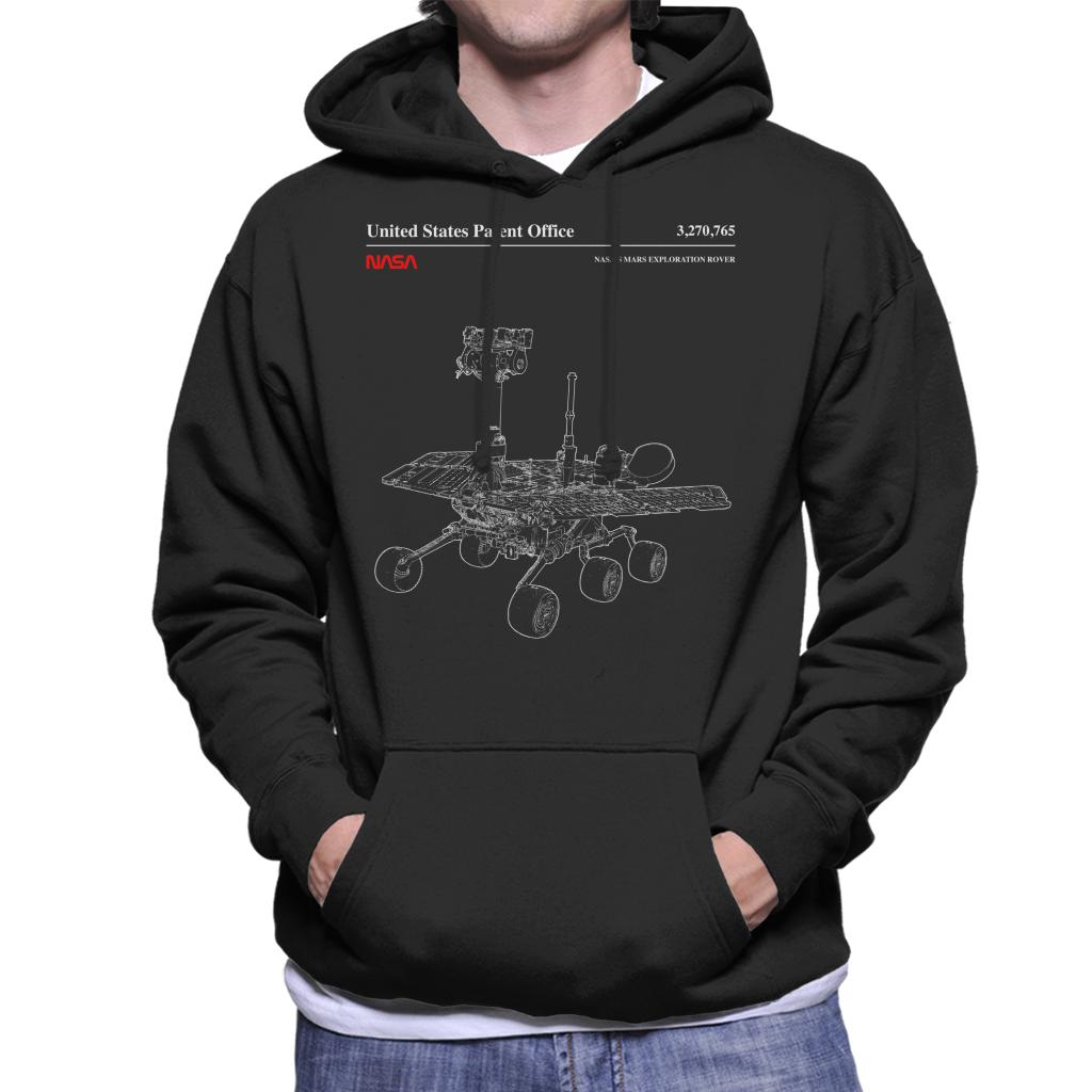 NASA Mars Exploration Rover Schematic Men's Hooded Sweatshirt-ALL + EVERY