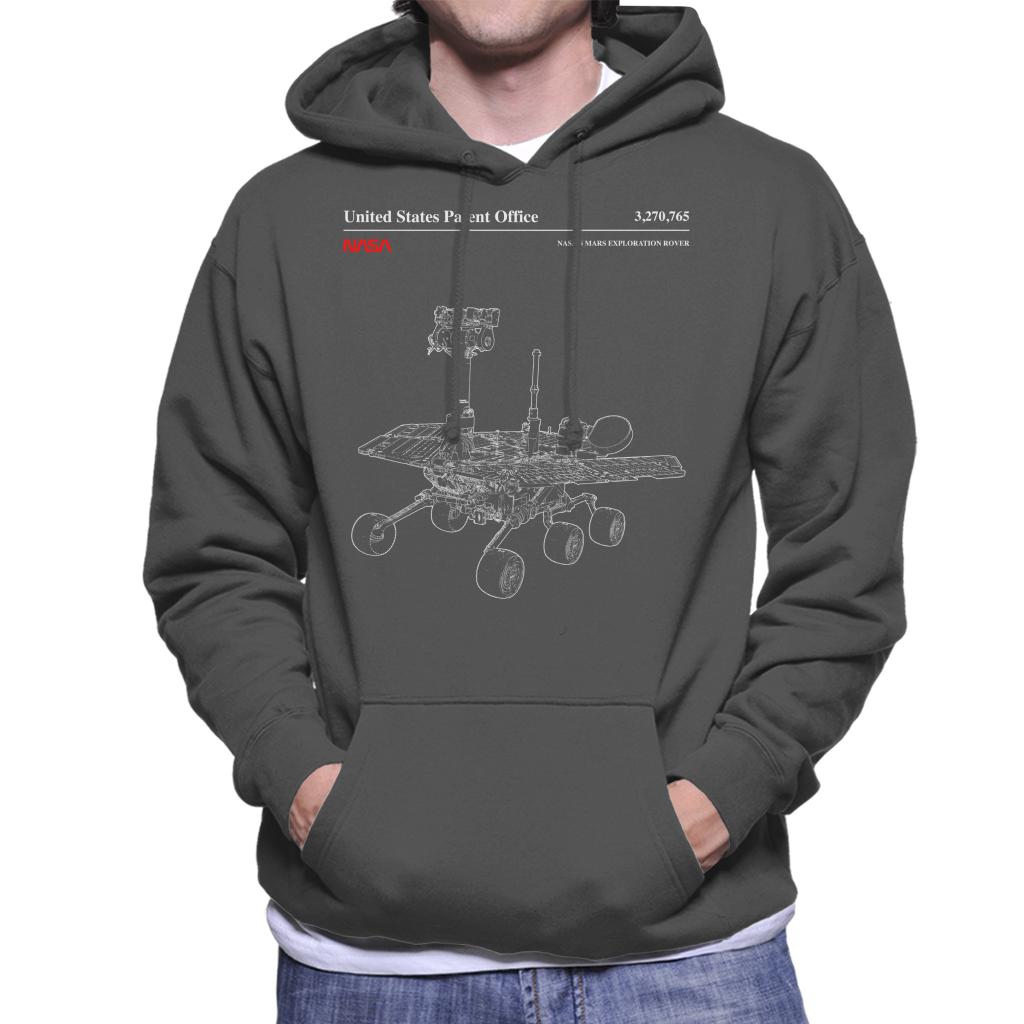 NASA Mars Exploration Rover Schematic Men's Hooded Sweatshirt-ALL + EVERY