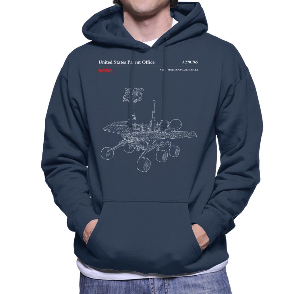 NASA Mars Exploration Rover Schematic Men's Hooded Sweatshirt-ALL + EVERY