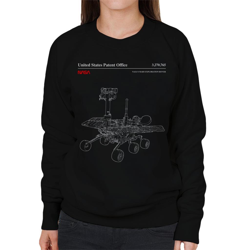 NASA Mars Exploration Rover Schematic Women's Sweatshirt-ALL + EVERY