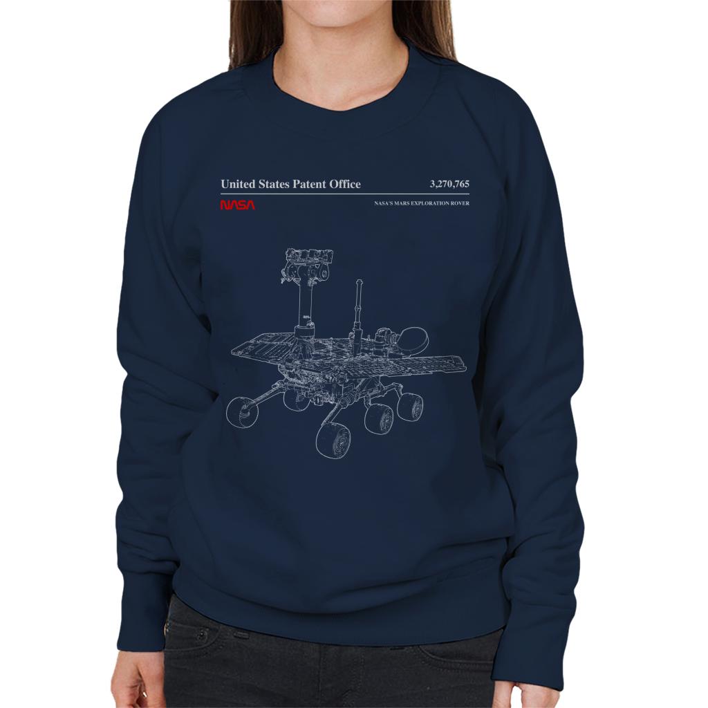 NASA Mars Exploration Rover Schematic Women's Sweatshirt-ALL + EVERY