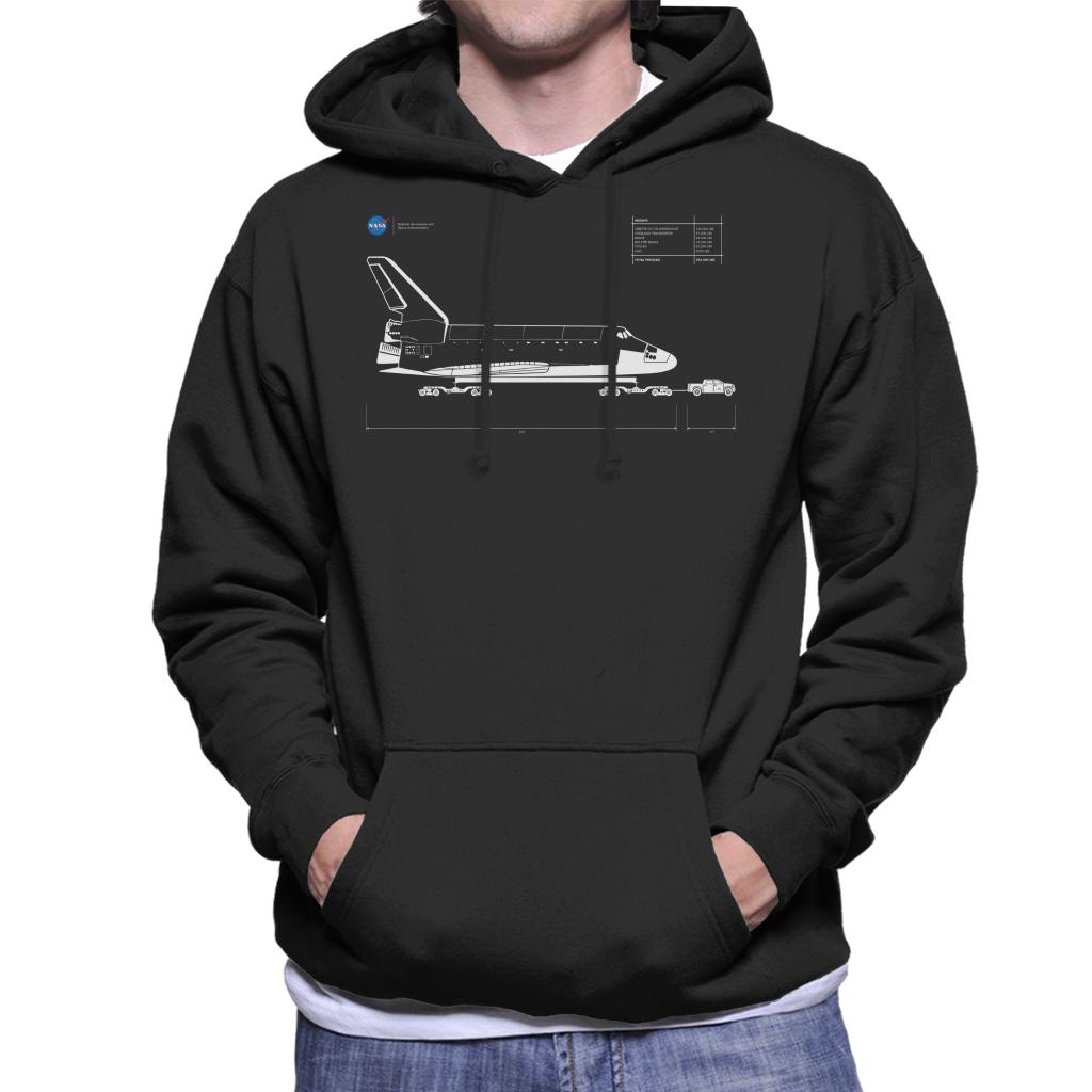 NASA Space Shuttle Weight Diagnostic Men's Hooded Sweatshirt-ALL + EVERY